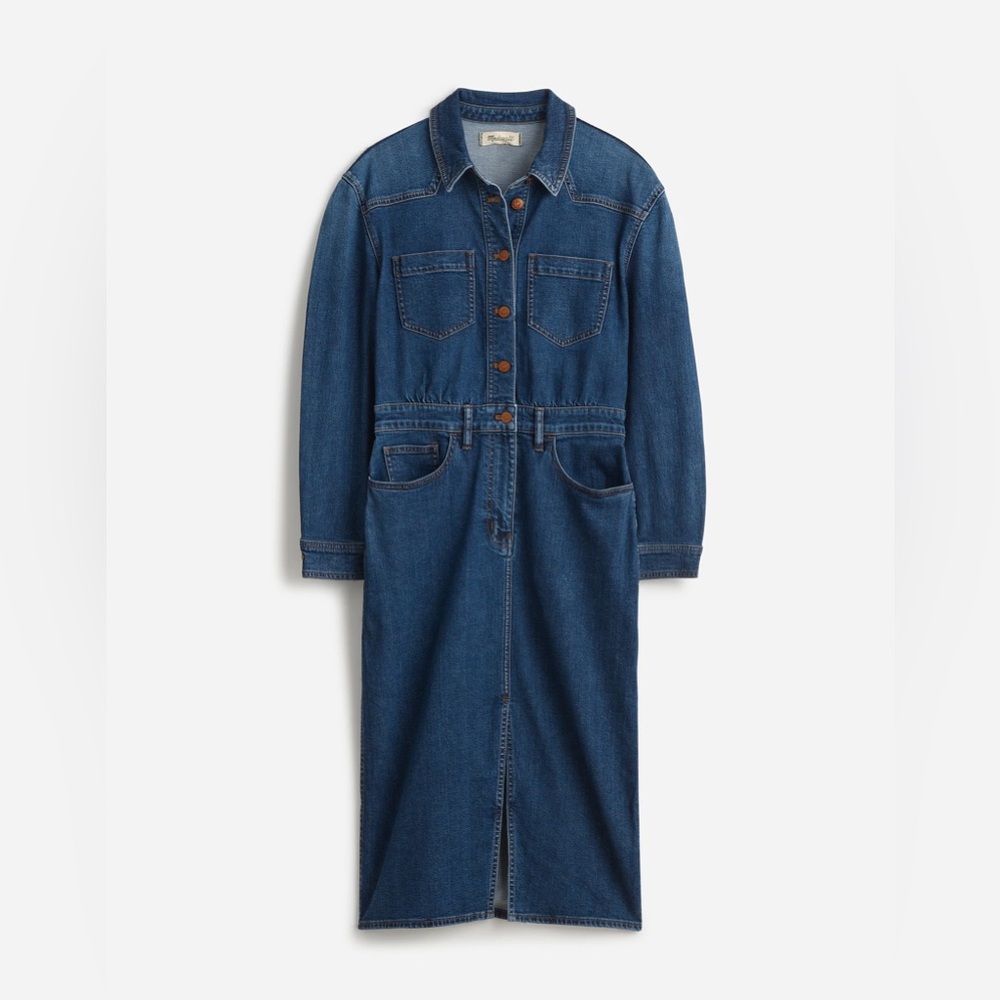 Madewell Dark Blue Women's Denim Shirtdress